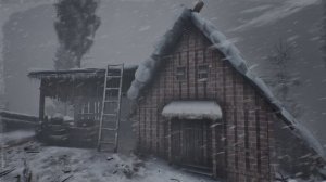 Звуки свирепой вьюги, Холодный воздух, Завывание ветра и метель - Одинокий дом в метель