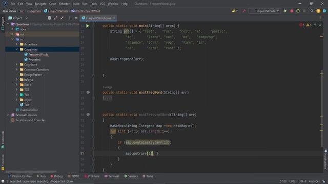 Capgemini Coding Interview Question | Capgemini First Round Technical Interview