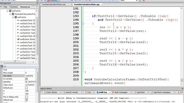 C++ Tutorial - Using wxWidgets, Codeblocks, & C++ to write a calculator with GUI Part 3