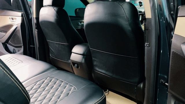 Авточехлы (Турин Ромб ) в автомобиле  Hyundai Santa Fe #automobile