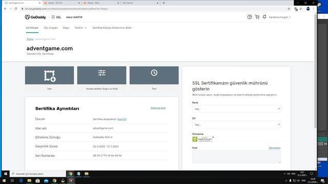 Cpanel (Linux) Hosting'te Godaddy SSL re-key (yeniden anahtarlandırma) işlemi
