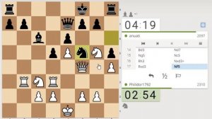 Редкий вариант Флангового гамбита во Французской защите (Wing Gambit, French Defense)