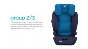 Установка детского автокресла Joie Transcend и Joie Duallo.
