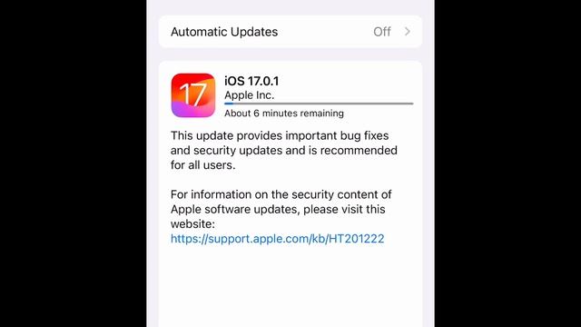 How To Install Software Update iOS 17.0.1