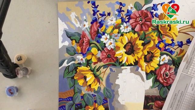 Растушевка для картона, способ "Перекрашивание" Dimensions "Подсолнухи" смотреть онлайн