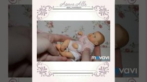 Миниатюрная кукла младенец  из полимерной глины