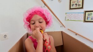 Nastya pretend play with funny big Baby Doll Настя и веселая история про ее большого пупсика