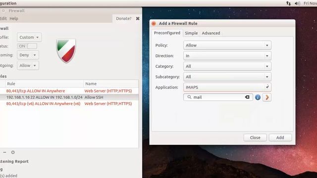 Linux Firewall - Gufw