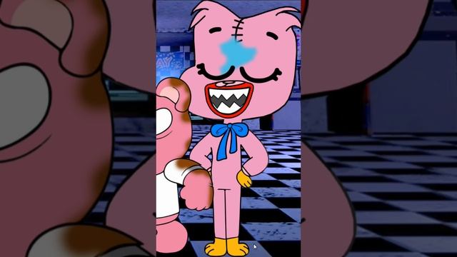 Amazing World of Gumball X Smiling Critters Rainbow Friends  #Catnap #shorts #huggywuggy