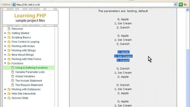 PHP Tutorial, 08_03, work functions Part-2