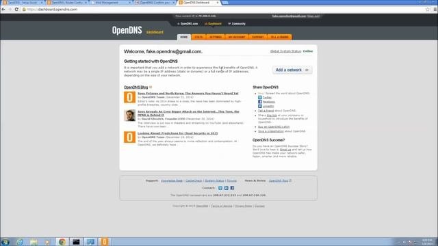 OpenDNS Setup And Configuration