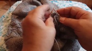 Имитация  вшивного    рукава  ///  Как я вяжу рукав.///