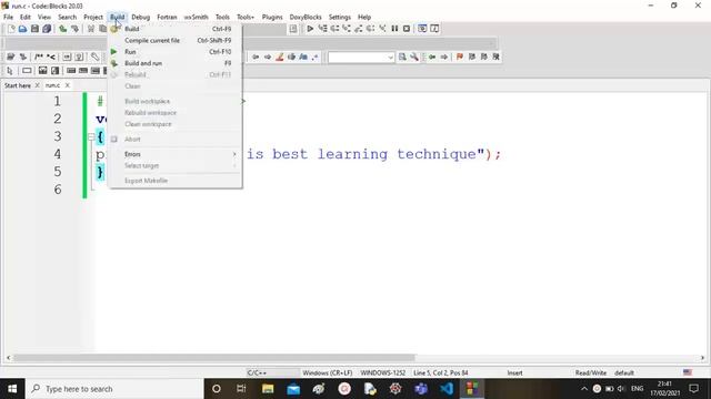 How to run and compile C program | How to Run C program in code blocks | run and execute C program