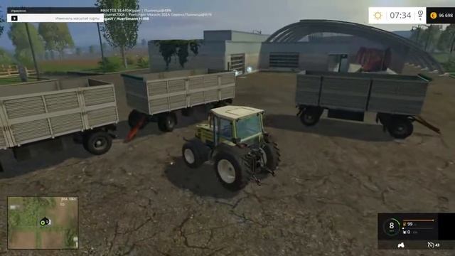 Farming Simulator 2015 как зацепить много прицепов. за 5 минут. смотреть онлайн