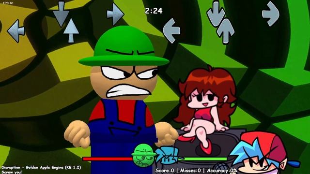 FNF Vs Dave and Bambi Golden Apple Edition Disruption (tries) смотреть онлайн