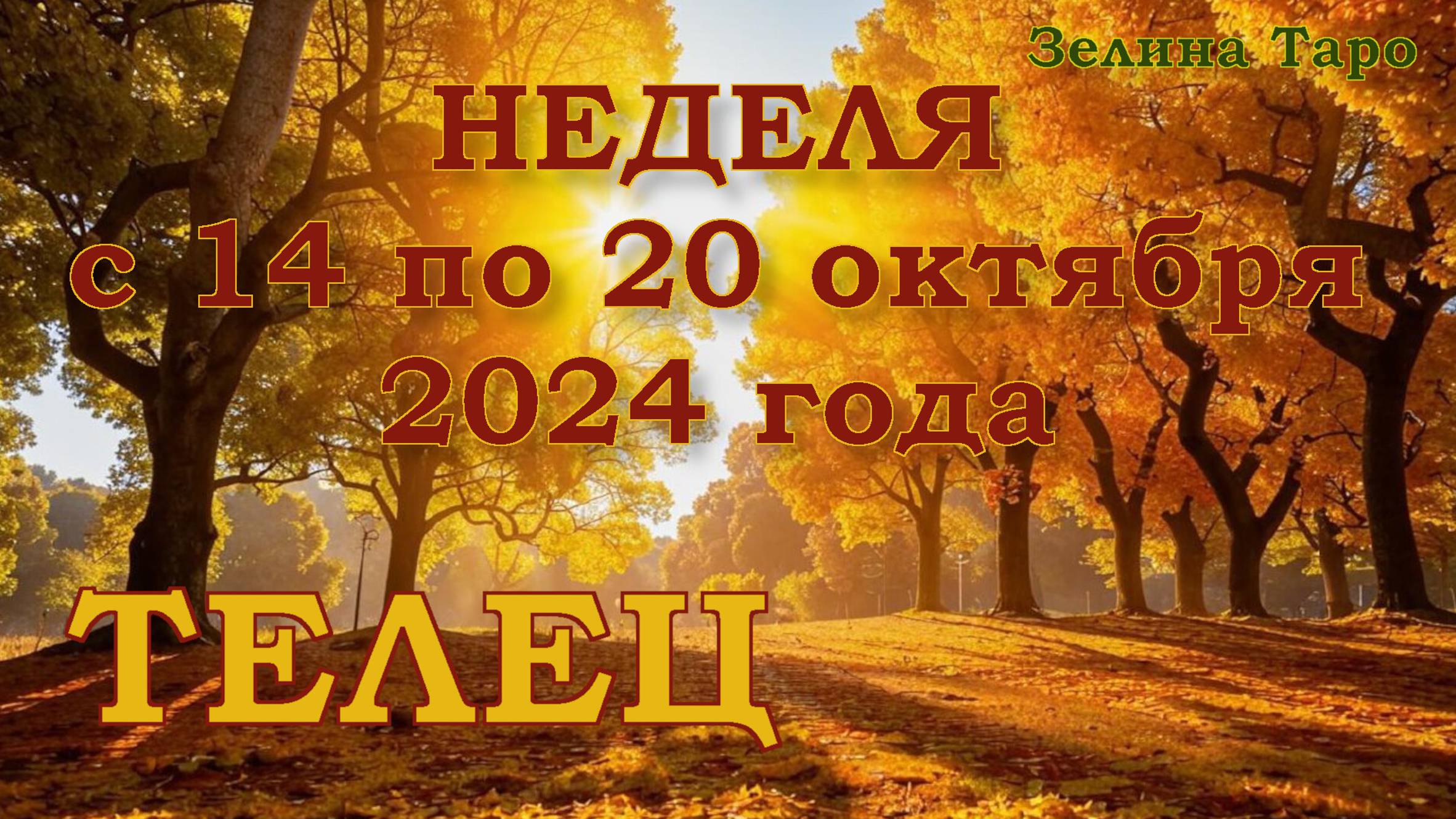 ТЕЛЕЦ | ТАРО прогноз на неделю с 14 по 20 октября 2024 года