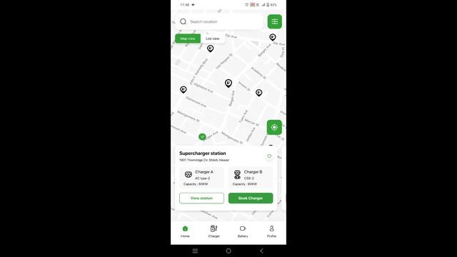 EVConnect UI Template: Charging stations App in Flutter(Android, iOS) template | Smart EV Charging