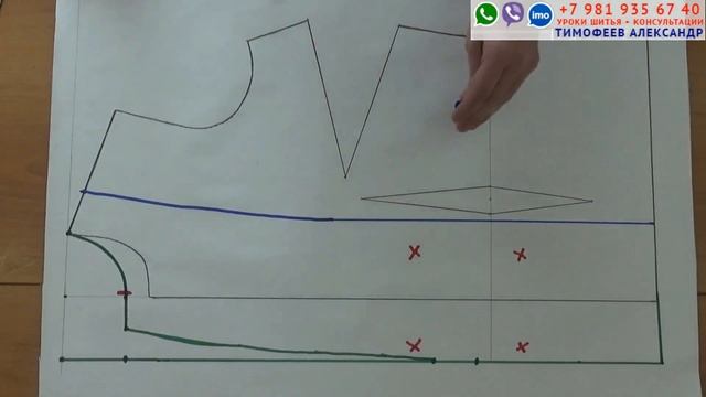 как выкроить просто английский воротник и двубортную застёжку|  Тимофеев шитьё