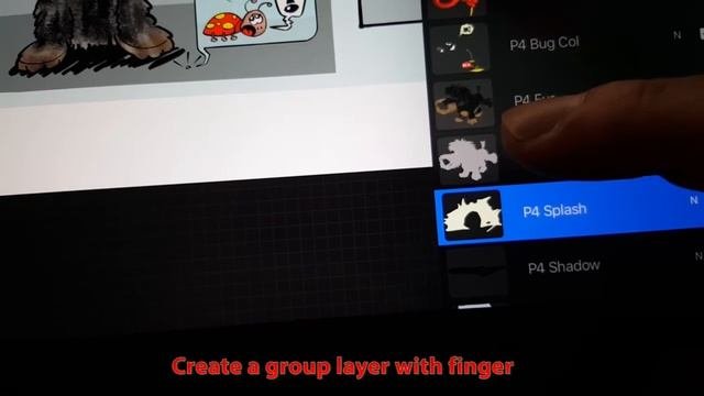 Procreate 3.2.1: Creating Group Layer With Apple Pencil Vs With Finger