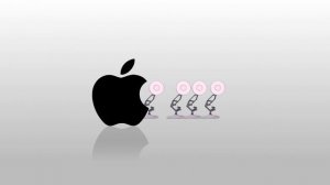 Five Luxo Lamps Spoof Apple Logo