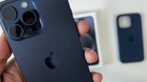 iPhone 15 Pro Max Blue Titanium Unboxing in Dubai | Blue Silicon cover