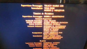 Happy Ending and End Credits The Lion King Italian and Walt Disney Pictures logo Short Silent 1994
