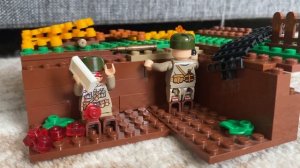 Лего диорама раненый солдат / Lego Master Godzilla