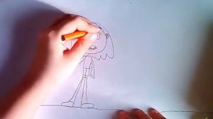 Рисую Лори из мультфильма "Мой шумный дом"