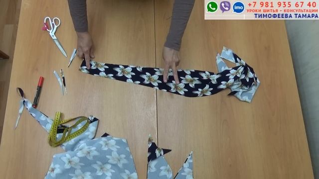 кроим и шьём трикотажный сарафан сразу на ткани, крой проще некуда   уроки шитья для начинающих