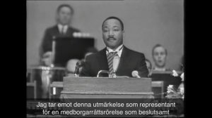 Utdrag ur Martin Luther Kings tacktal under Nobelprisutdelningen