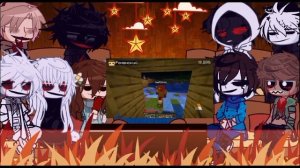 || Реакция мифов на фрагменты(с Флаской и Скретчем) из видео Берга || 4/4 часть || by Tizz666_ ||