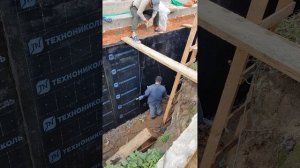 Дом в Селище Гидроизоляция Цоколя Дренаж и Облицовка