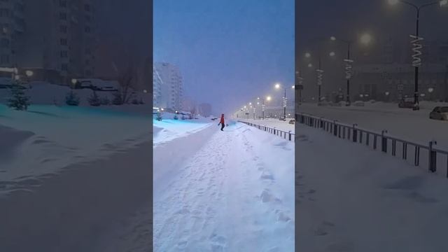 До конца со звуком) вот такая погода у нас) #арктическаятоска #зима #асмр #зимахолода