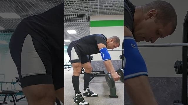 Вращение с гантелью в наклоне (мобилизация плеча)