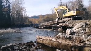 Тагэму. Мост готов.Работа в тайге