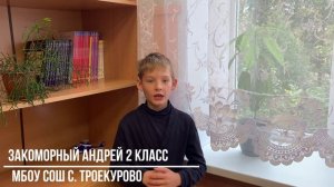 «На окне, серебряном от инея». Закоморный Андрей 2 кл. МБОУ СОШ с. Троекурово Лебедянского района