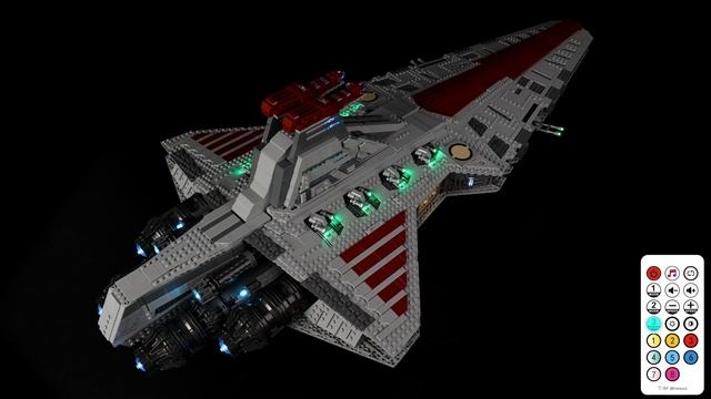LEGO Venator-Class Republic Attack Cruiser 75367 Light Kit (Remote + Sound Version) смотреть онлайн