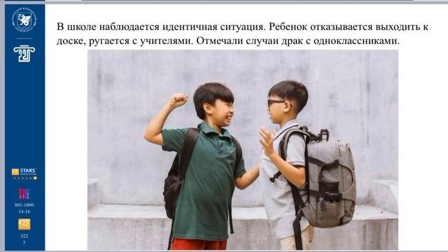 Ситуационная задача 2 «Агрессивное поведение у детей»