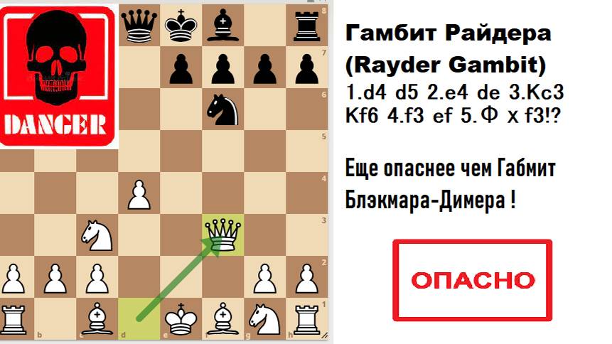 Гамбит Райдера (Ryder Gambit). Еще опаснее чем основная линия Гамбита Блэкмара-Димера смотреть онлайн