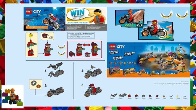 LEGO instructions - City - Stuntz - 60311 - Fire Stunt Bike смотреть онлайн