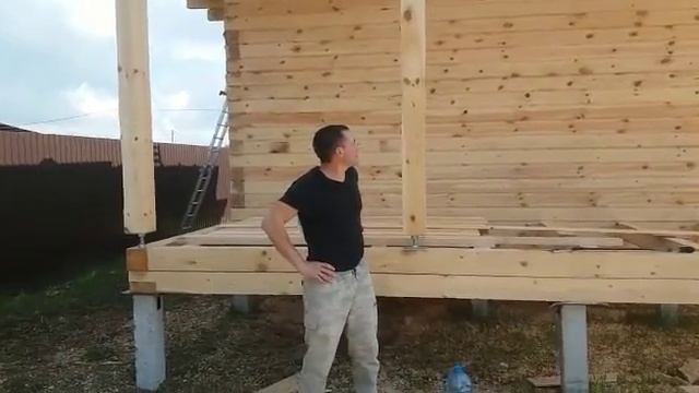 Строительство дома из бруса в Московской области, Щелковский р н, д Назимиха смотреть онлайн