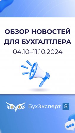 Обзор новостей для бухгалтера за 04.10-11.10.2024