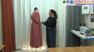 ШЁЛКОВОЕ ПЛАТЬЕ «ЭВЕЛИНА», КРОЙ НА ТКАНИ, МОДЕЛИРОВАНИЕ, ПОШАГОВЫЙ ПОШИВ - УРОКИ ШИТЬЯ ТИМОФЕЕВЫХ