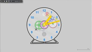the amazing clock kit in algodoo