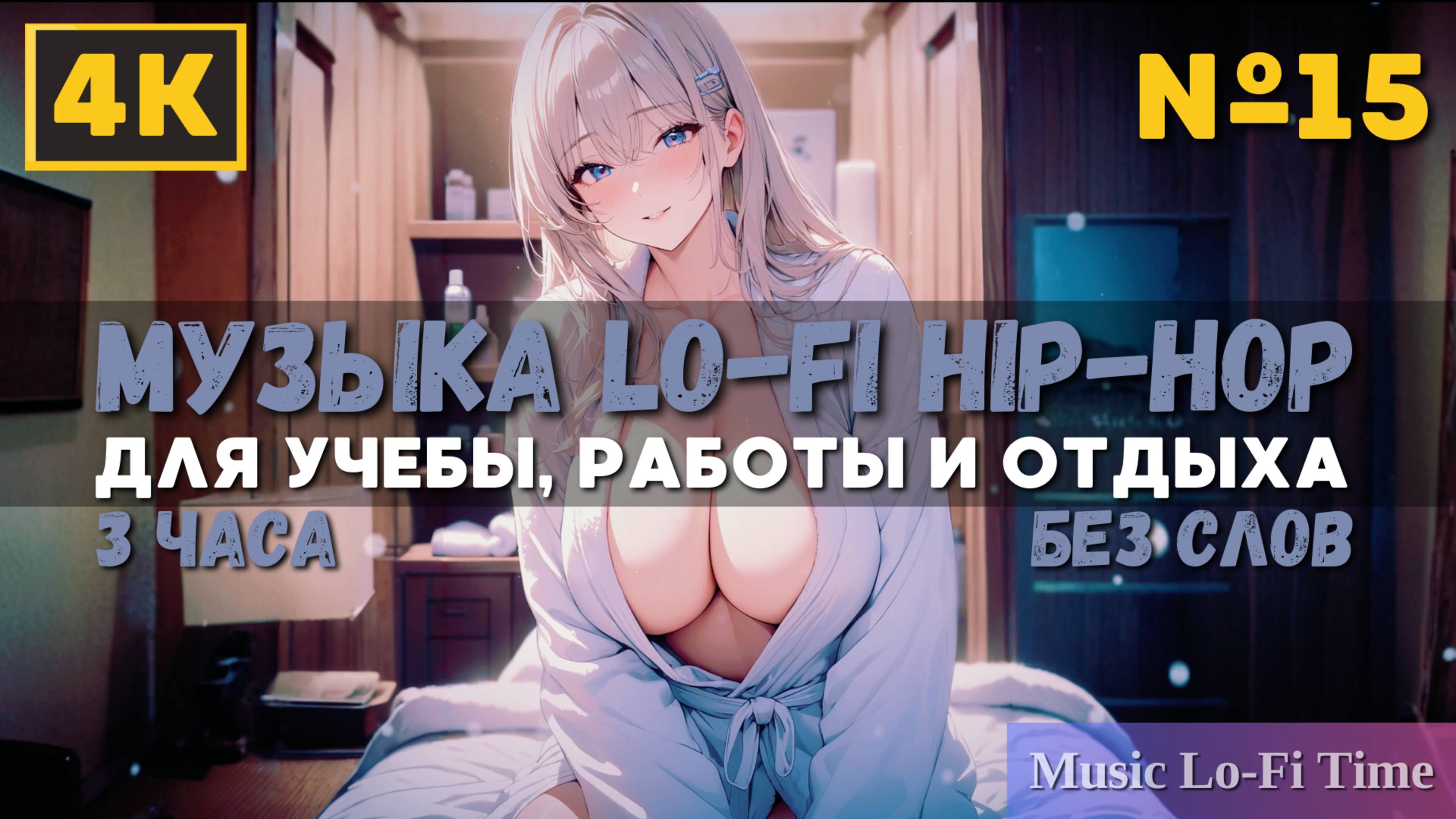 3 Часа/4К - Музыка Lofi hip-hop - музыка для работы, учебы, фона, баров и кафе №14