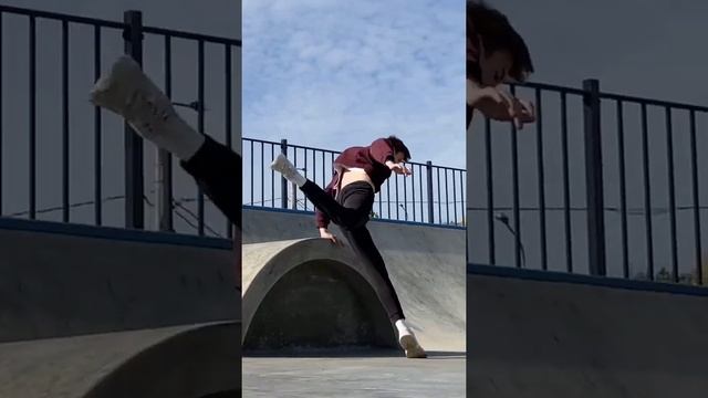 Сальтухи на новой скейт площадке [паркур/фриран] #shorts #freerunning #parkour