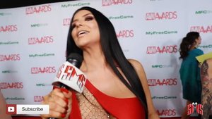 Romi Rain Talks Cardi B at AVN Awards Red Carpet 2019