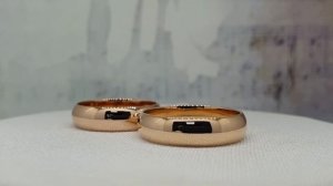 Классические широкие обручальные кольца ручной работы, парные кольца