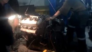 Первый запуск двигателя КрАЗ ямз 238 Kraz engine first start