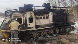 Сгоревшая буровая установка